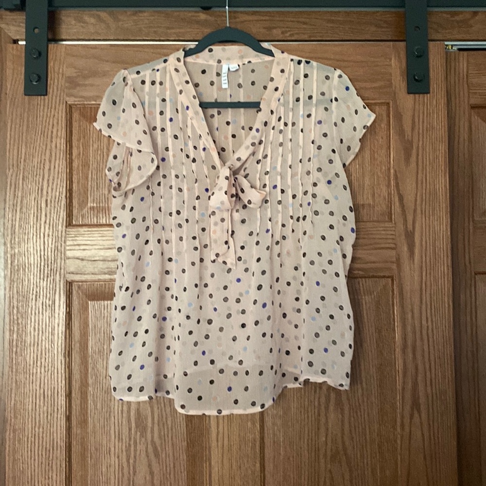 ELLE Polka Dot Blouse